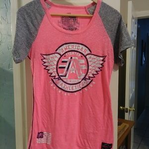 Bright pink and Grey T-shirt